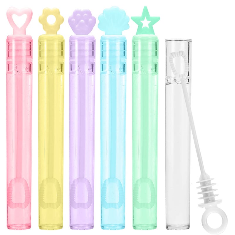 MAPIXO 30 Pack Mini Bubble Wands(6 Style, 6 Colors), Bulk Bubble Party Favors, Goody Bags for Kid, Great Summer Outdoor Indoor Toys Gifts for Boy Girl, Valentine Christmas Party Supplies - Image 3